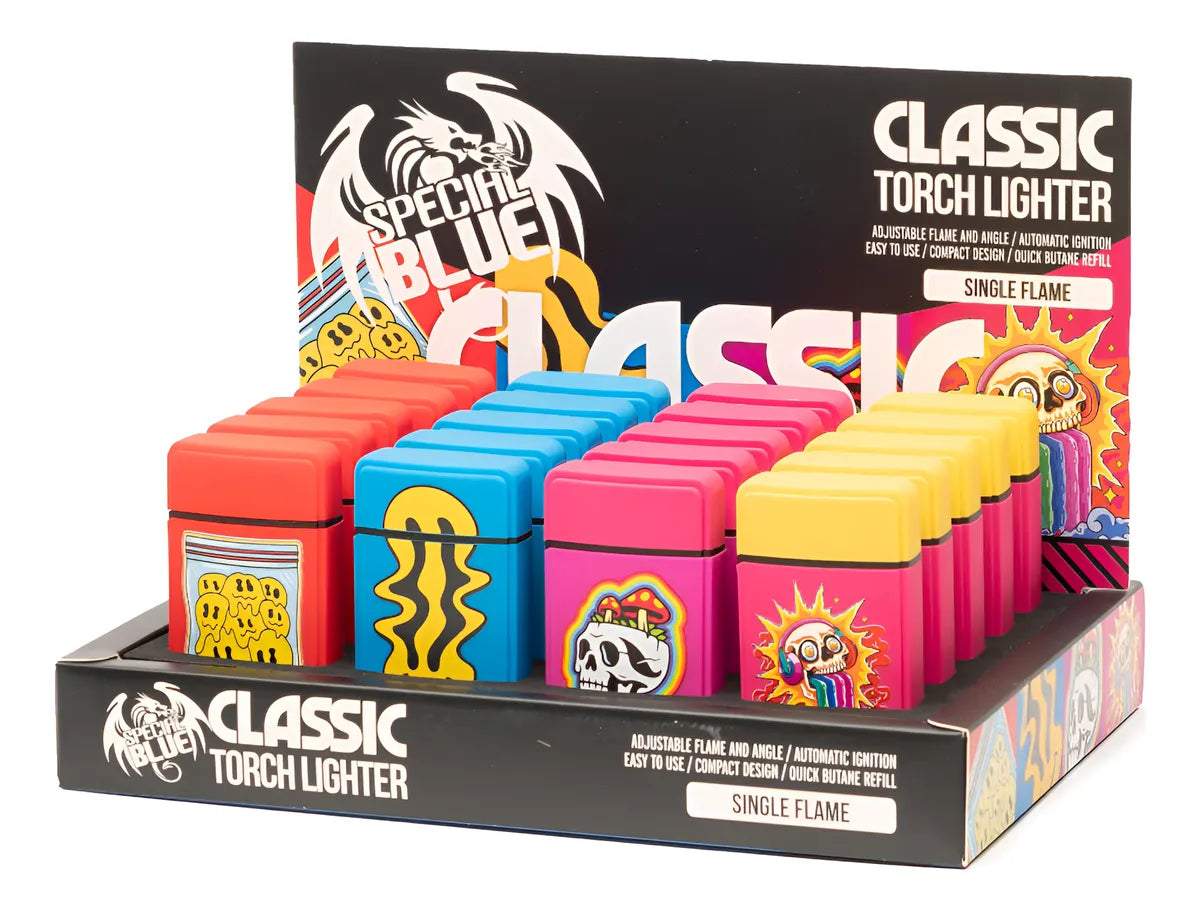 ENCENDEDOR CLASSIC RUBBER PSYCHODELIC - SPECIAL BLUE
