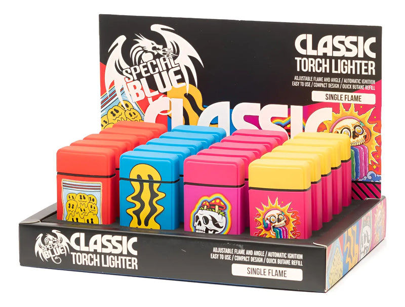ENCENDEDOR CLASSIC RUBBER PSYCHODELIC - SPECIAL BLUE-1
