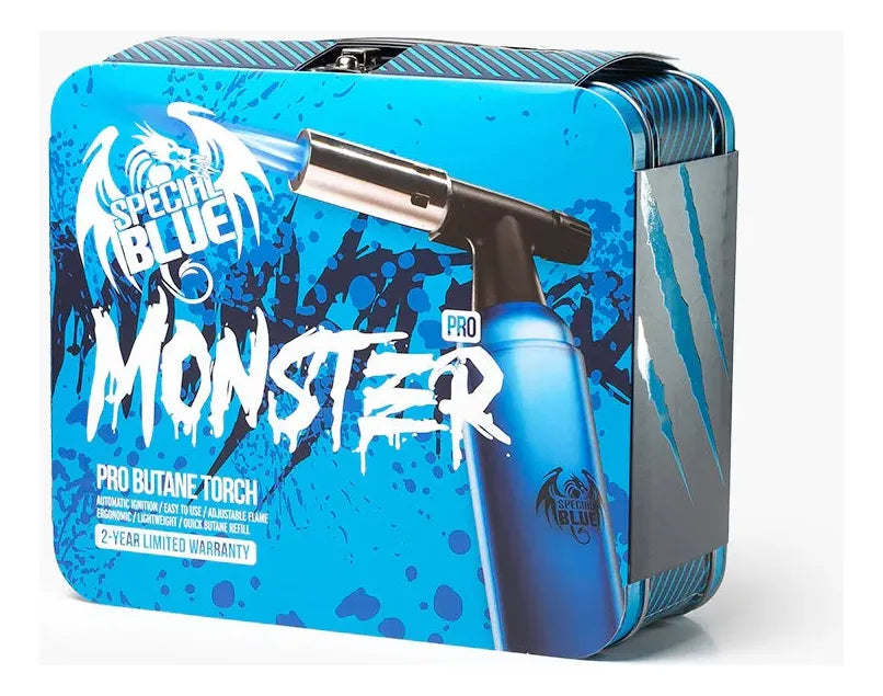 SOPLETE MONSTER PRO DOBLE LLAMA COLOR AZUL - SPECIAL BLUE