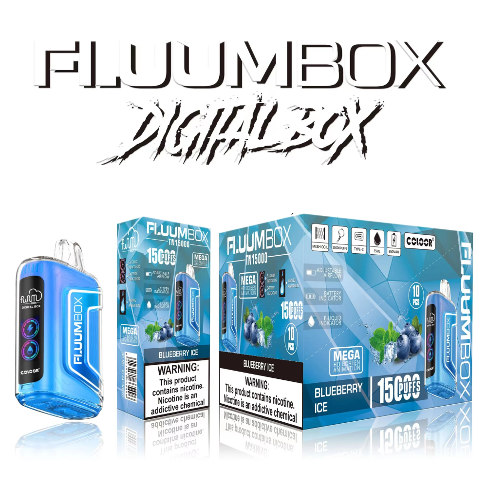 VAPORIZADOR DESECHABLE FLUUMBOX 15000 PUFFS BLUEBERRY ICE-2