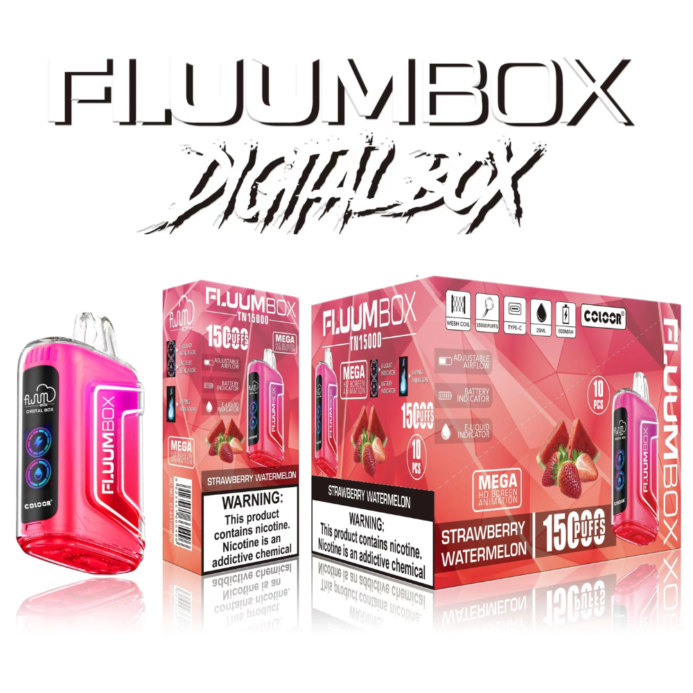 VAPORIZADOR DESECHABLE FLUUMBOX 15000 PUFFS STRAWBERRY WATERMELON-2