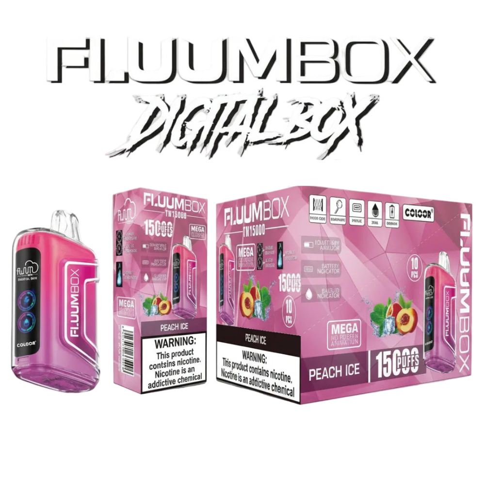 VAPORIZADOR DESECHABLE FLUUMBOX 15000 PUFFS PEACH ICE