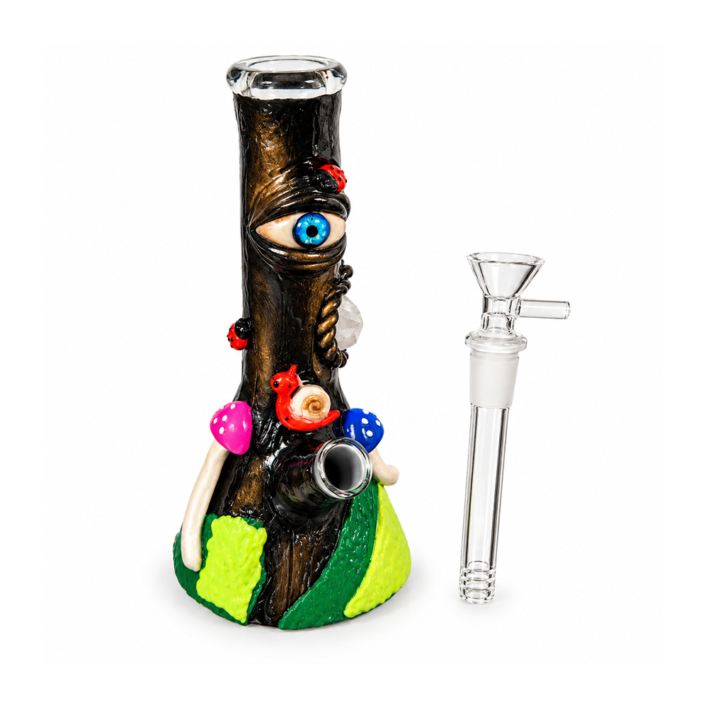 BONG DISEÑO OJO DEL BOSQUE 25CM - COLOR NEGRO