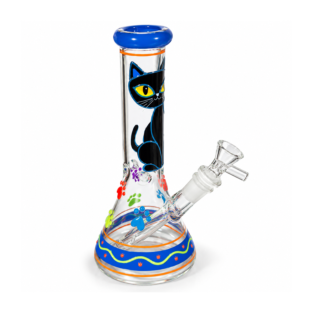 BONG DE PYREX BEAKER GATO NEGRO 25CM-3
