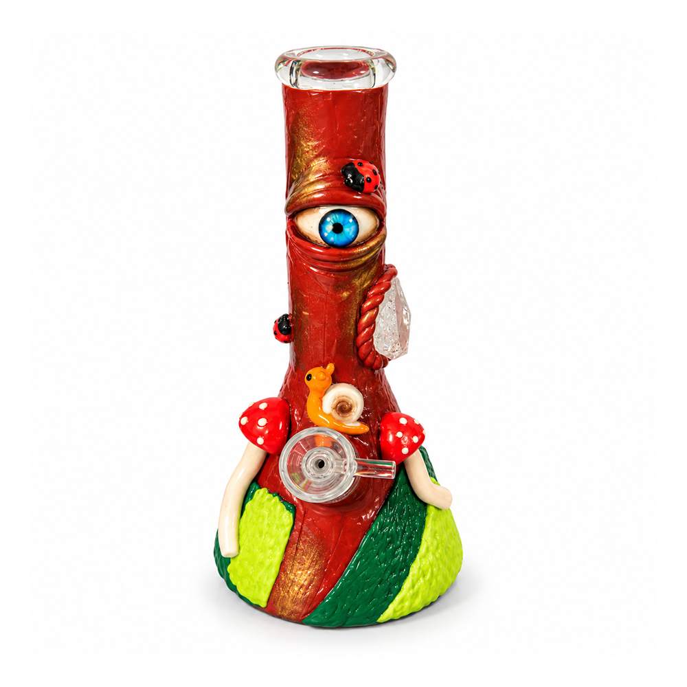BONG DISEÑO OJO DEL BOSQUE 25CM - COLOR CAFE-2