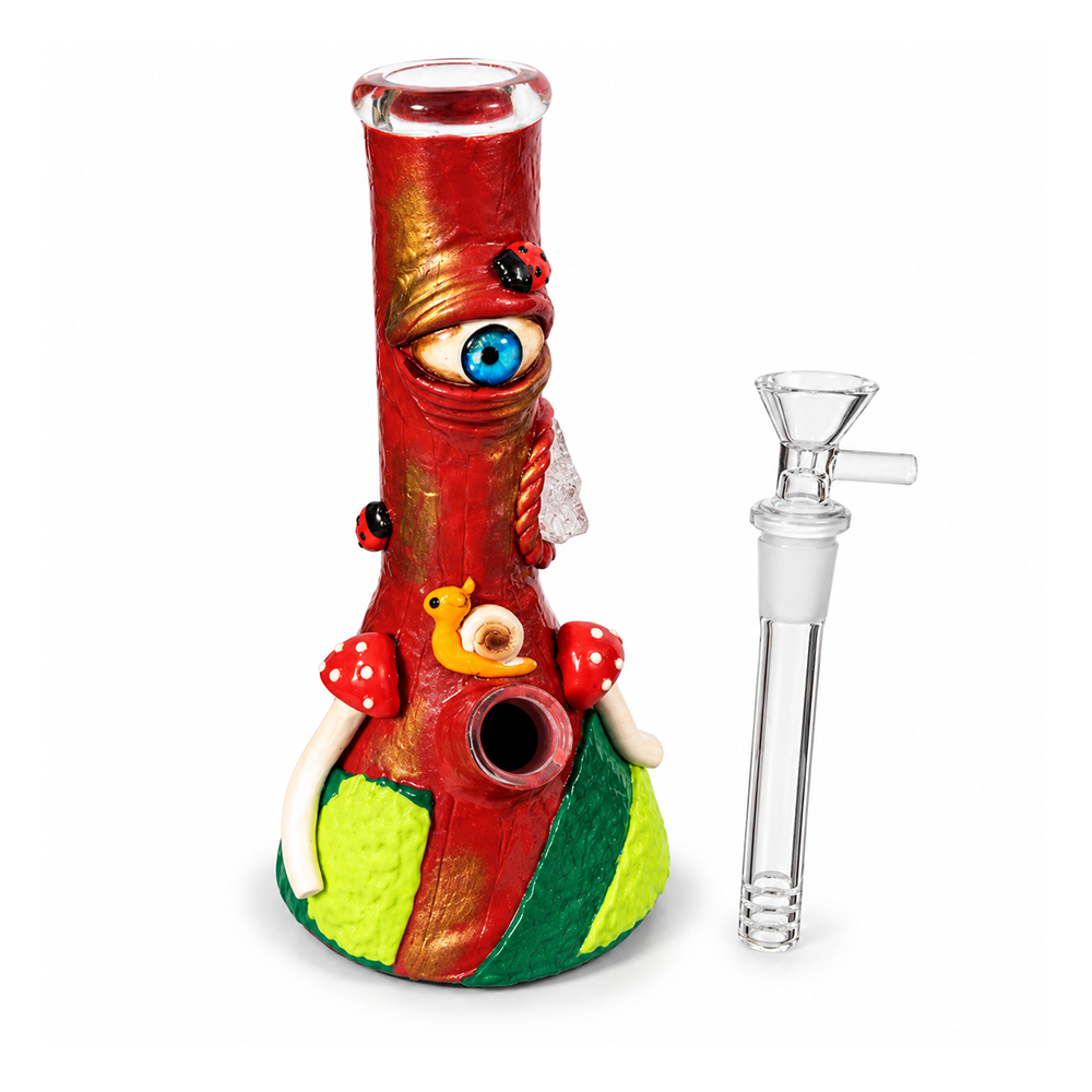 BONG DISEÑO OJO DEL BOSQUE 25CM - COLOR CAFE-1