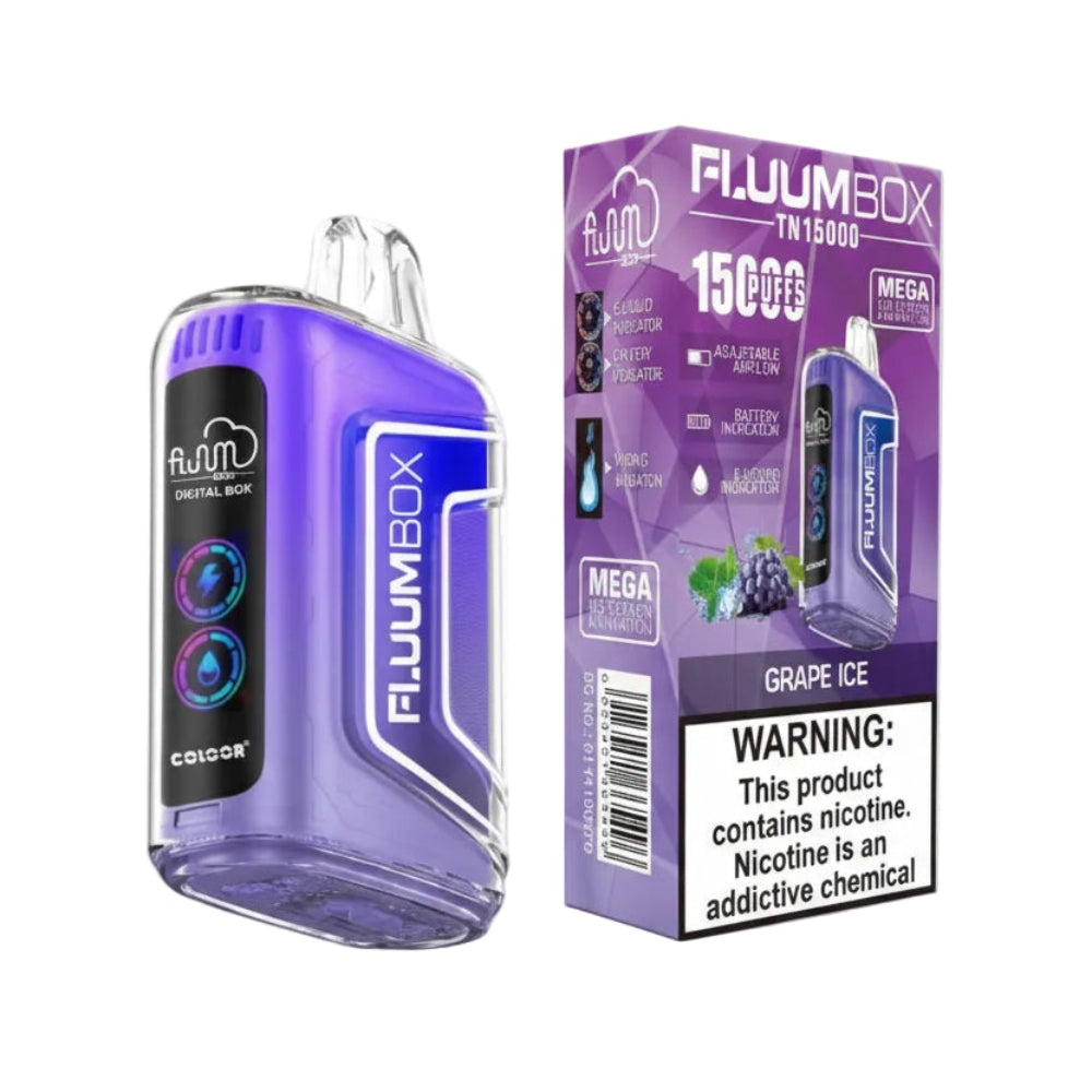 VAPORIZADOR DESECHABLE FLUUMBOX 15000 PUFFS GRAPE ICE-1