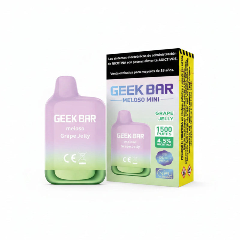 VAPORIZADOR DESECHABLE MELOSO MINI 1500 PUFFS GRAPE JELLY - GEEK BAR-1