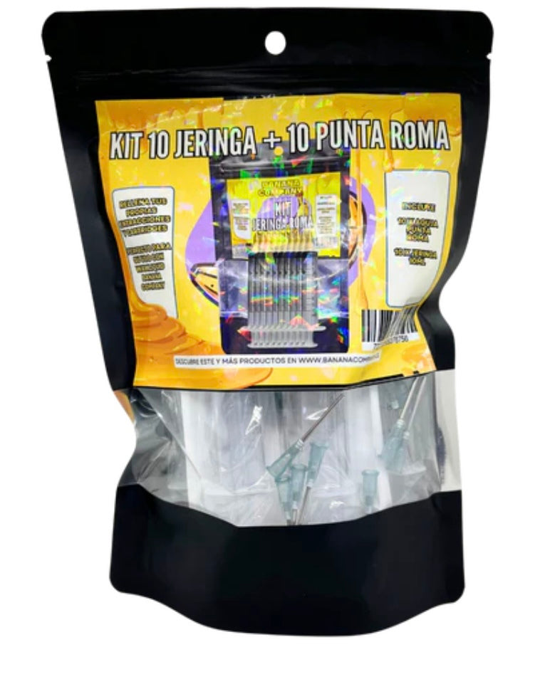 Kit 10 jeringas + 10 punta roma - Banana Company-1