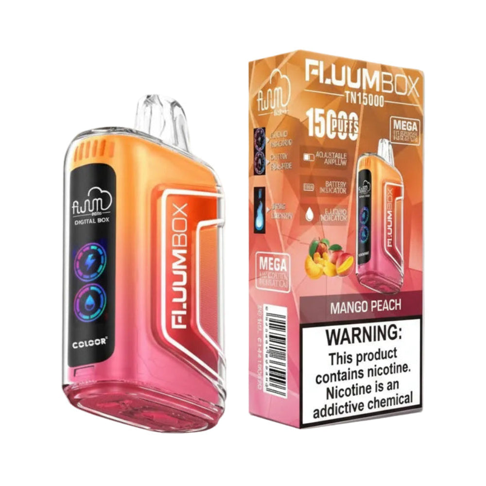 VAPORIZADOR DESECHABLE FLUUMBOX 15000 PUFFS MANGO PEACH