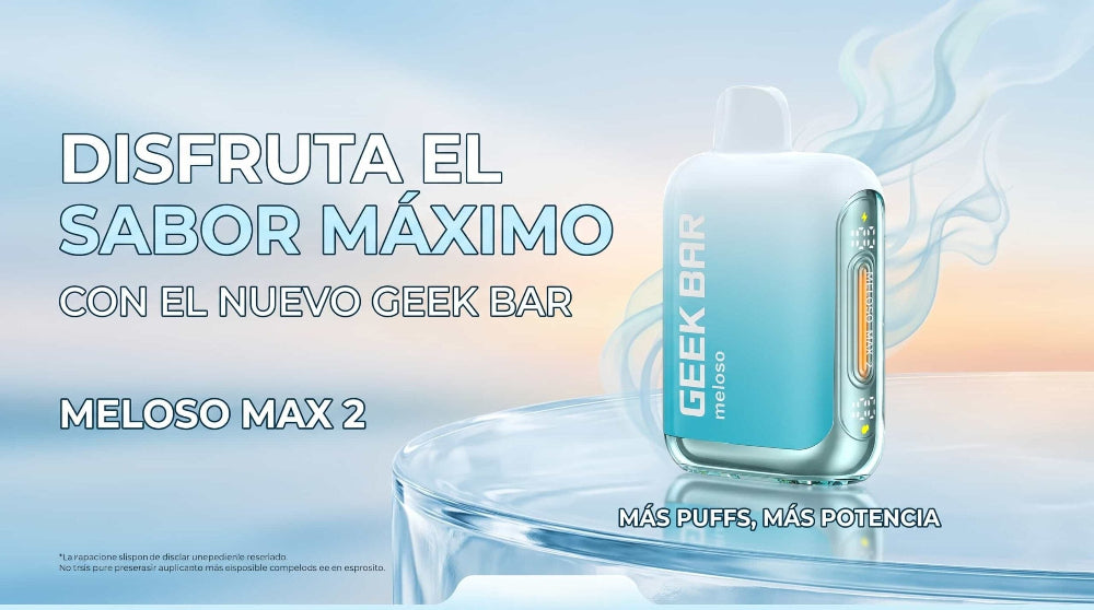 VAPORIZADOR DESECHABLE MELOSO MAX 2 / 12000 PUFFS COOL MINT - GEEK BAR