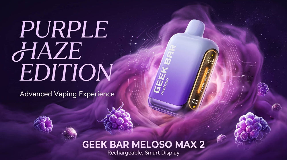 VAPORIZADOR DESECHABLE MELOSO MAX 2 / 12000 PUFFS PURPLE HAZE - GEEK BAR-2