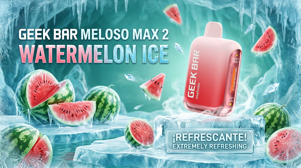 VAPORIZADOR DESECHABLE MELOSO MAX 2 / 12000 PUFFS WATERMELON ICE - GEEK BAR