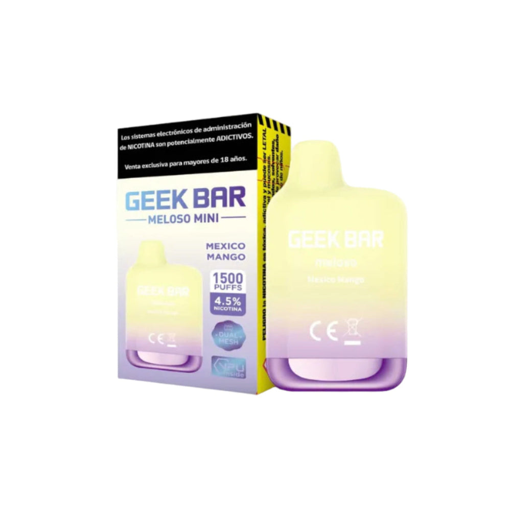 VAPORIZADOR DESECHABLE MELOSO MINI 1500 PUFFS MEXICO MANGO - GEEK BAR