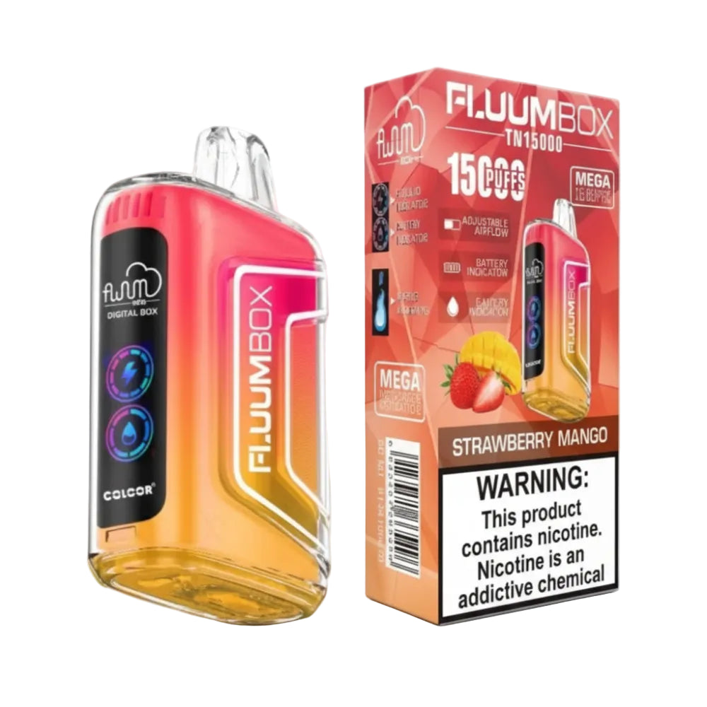 VAPORIZADOR DESECHABLE FLUUMBOX 15000 PUFFS STRAWBERRY MANGO
