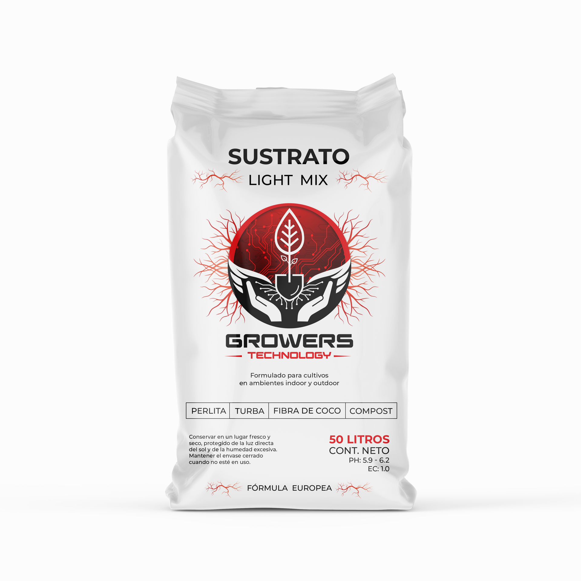 SUSTRATO GROWERS TECHNOLOGY LIGHT MIX 50 LITROS