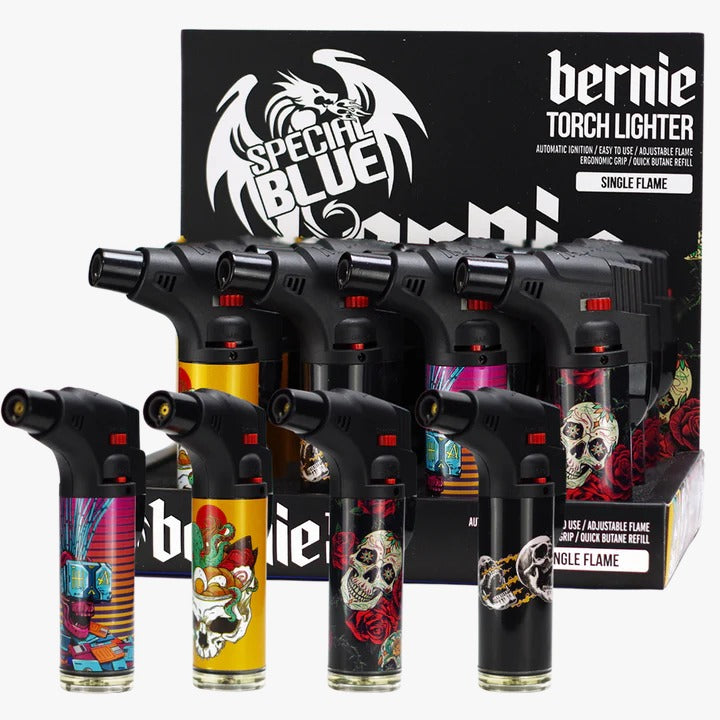 SOPLETE BERNIE SKULL & ROSES II - SPECIAL BLUE-1
