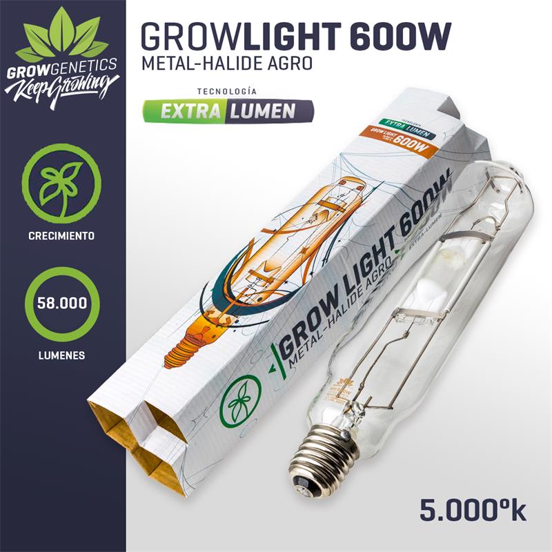 AMPOLLETA HALURO METAL 600W - GROW GENETICS-1