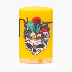 ENCENDEDOR CLASSIC RUBBER SKULL & ROSES - SPECIAL BLUE-5