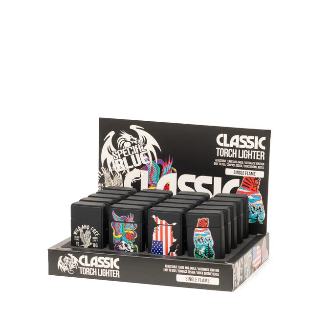 ENCENDEDOR CLASSIC RUBBER WILD & FREE - SPECIAL BLUE-1
