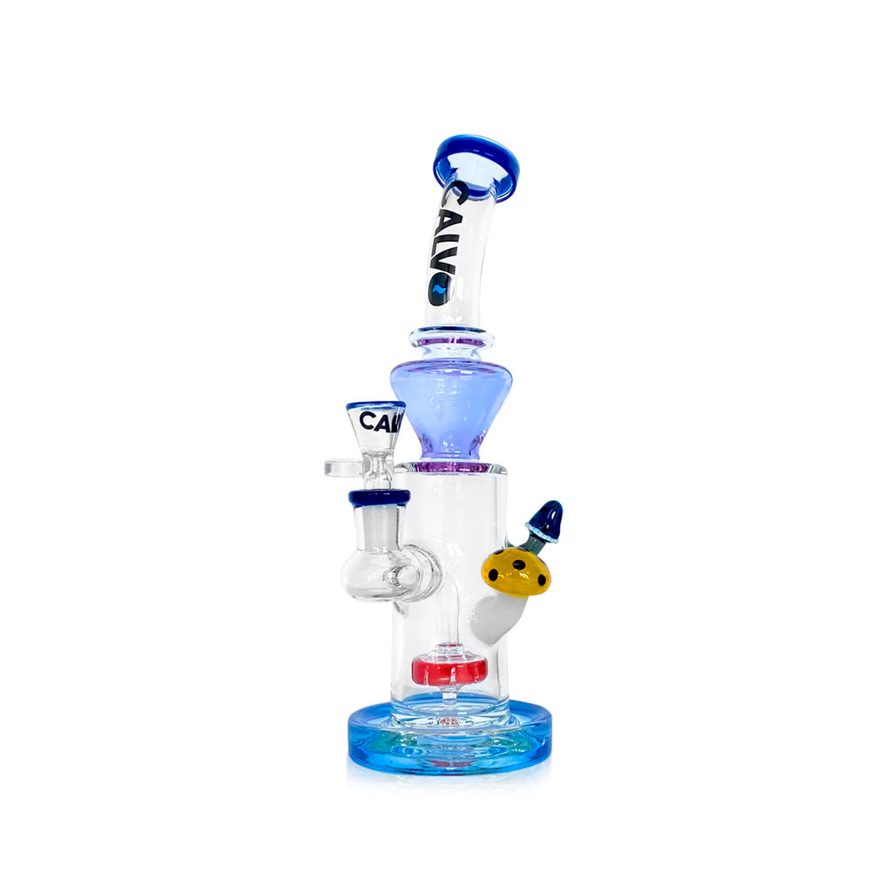 BONG DOBLE HONGOS RIG BLUE CALVO GLASS-1