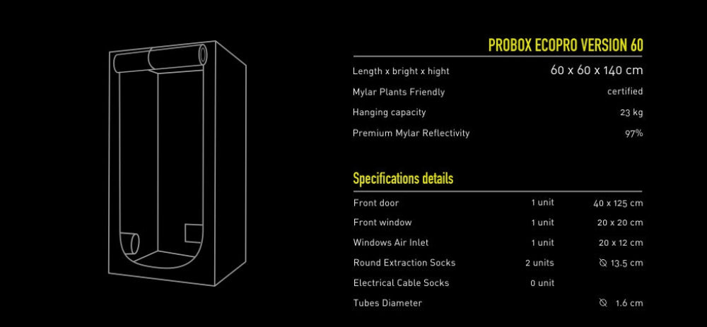 CARPA 60x60x140cm - GARDEN HIGHPRO ECOPROBOX-9