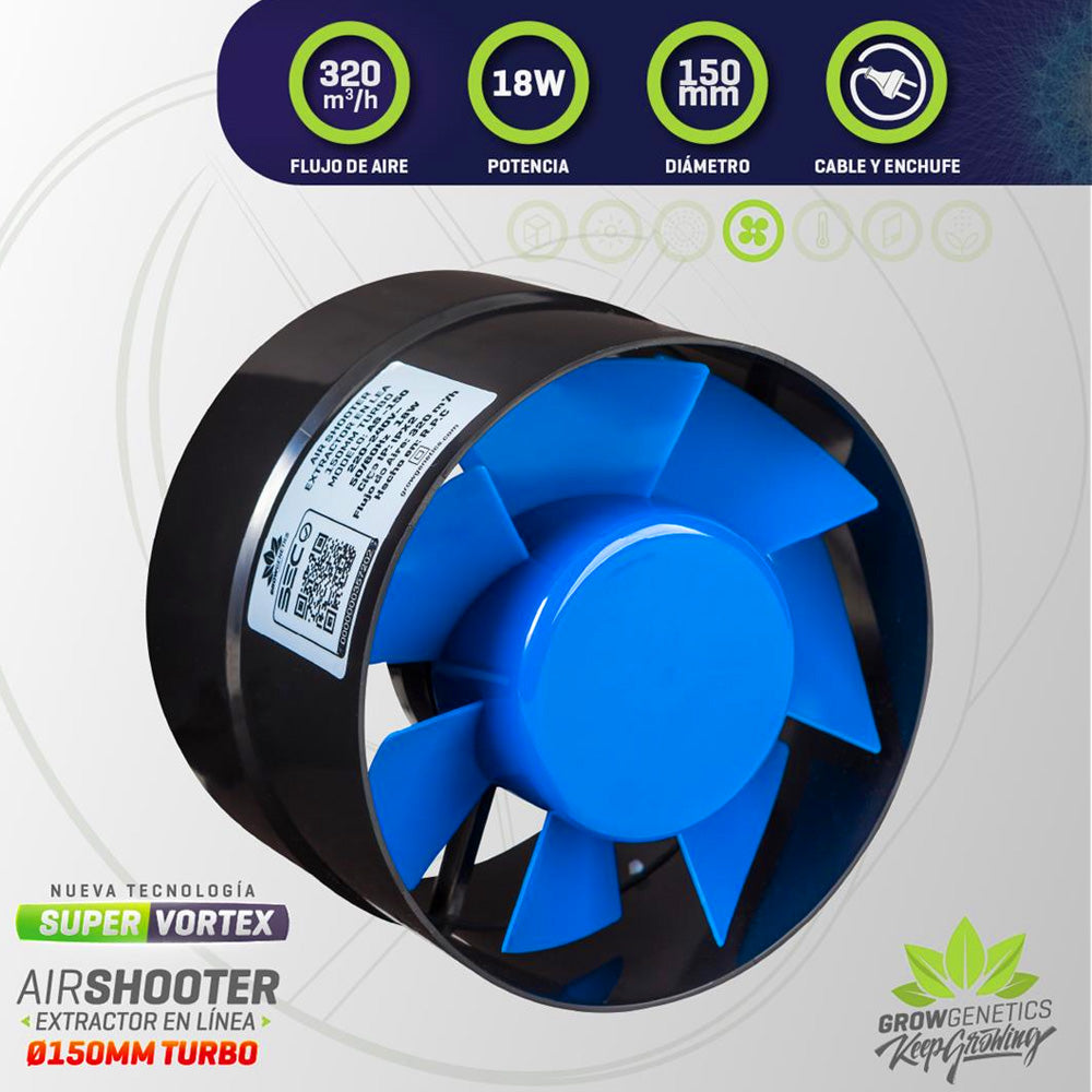 EXTRACTOR EN LINEA 150MM GROW GENETICS-1