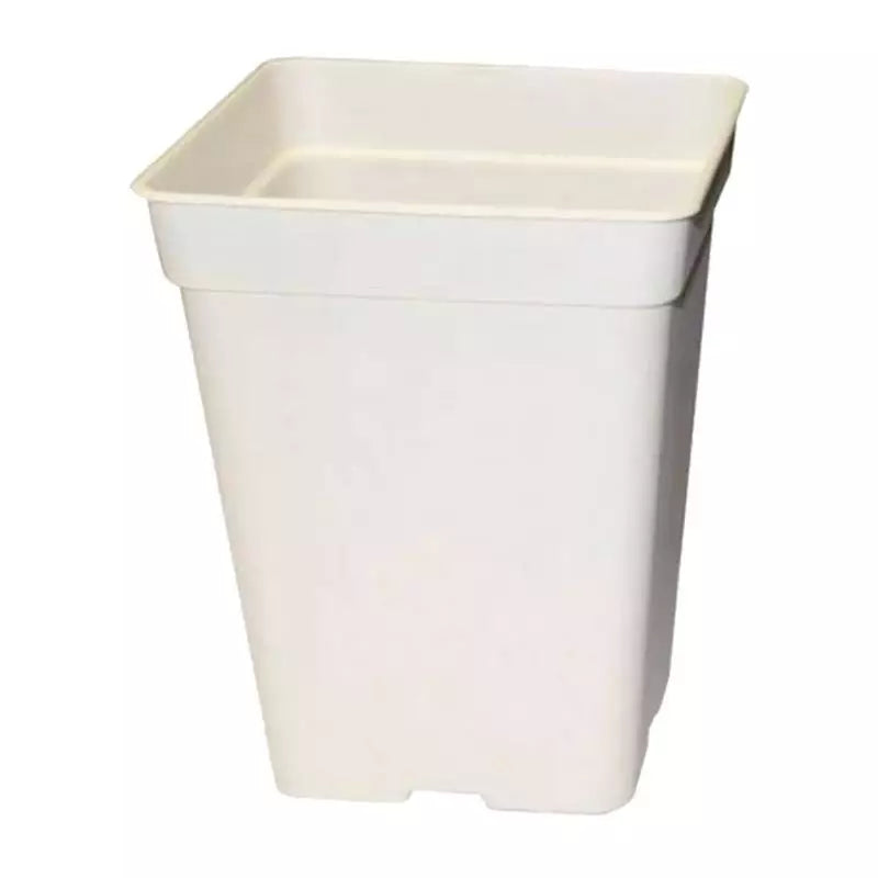 MACETA CUADRADA BLANCA 18L