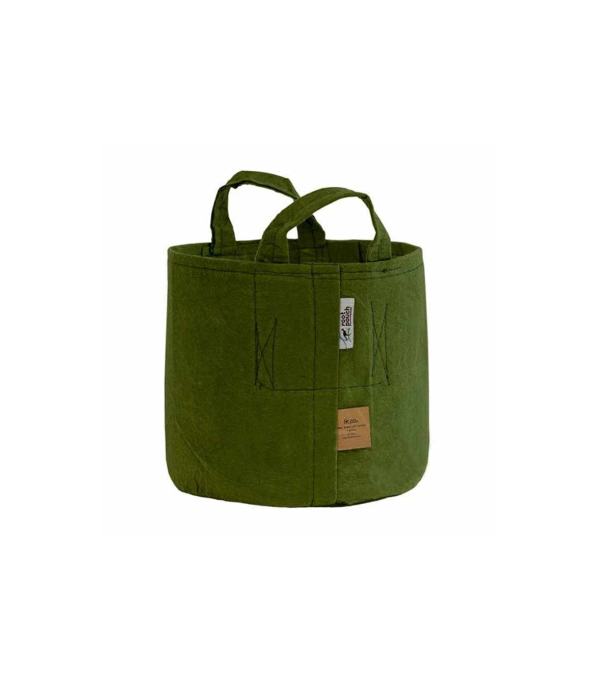 MACETA ROOT POUCH VERDE 16LT 28X26CM CON ASAS-1