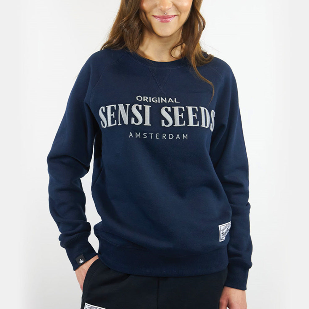 POLERON UNISEX AZUL NAVY TALLA XL SENSI SEEDS-1