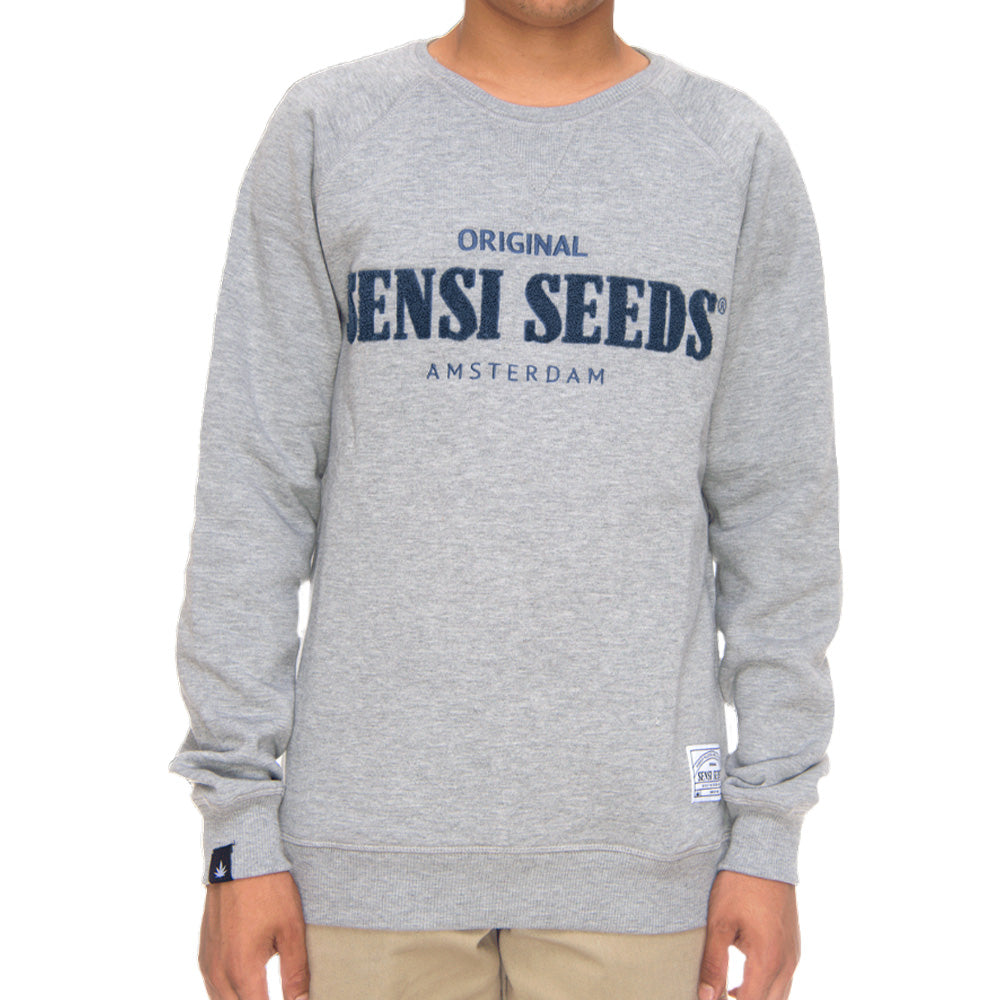 POLERON GRIS HEATHER GREY TALLA XL SENSI SEEDS
