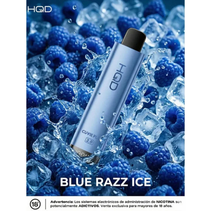 VAPORIZADOR CUVIE PLUS 2.0 (9000 PUFFS) BLUE RAZZ ICE - HQD-3