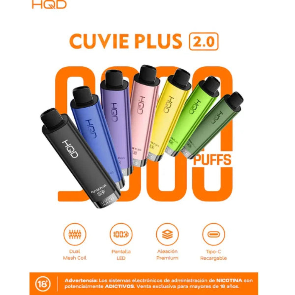 VAPORIZADOR CUVIE PLUS 2.0 (9000 PUFFS) PINEAPPLE ICE - HQD-4
