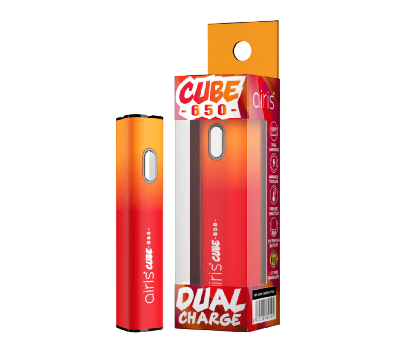 BATERÍA AIRIS CUBE 650 NARANJO/ROJO