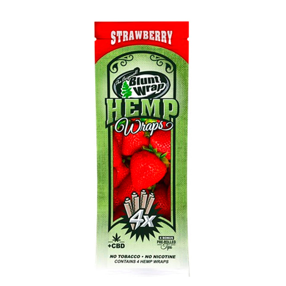 BLUNT HEMP WRAP X4 STRAWBERRY - BLUNT WRAP