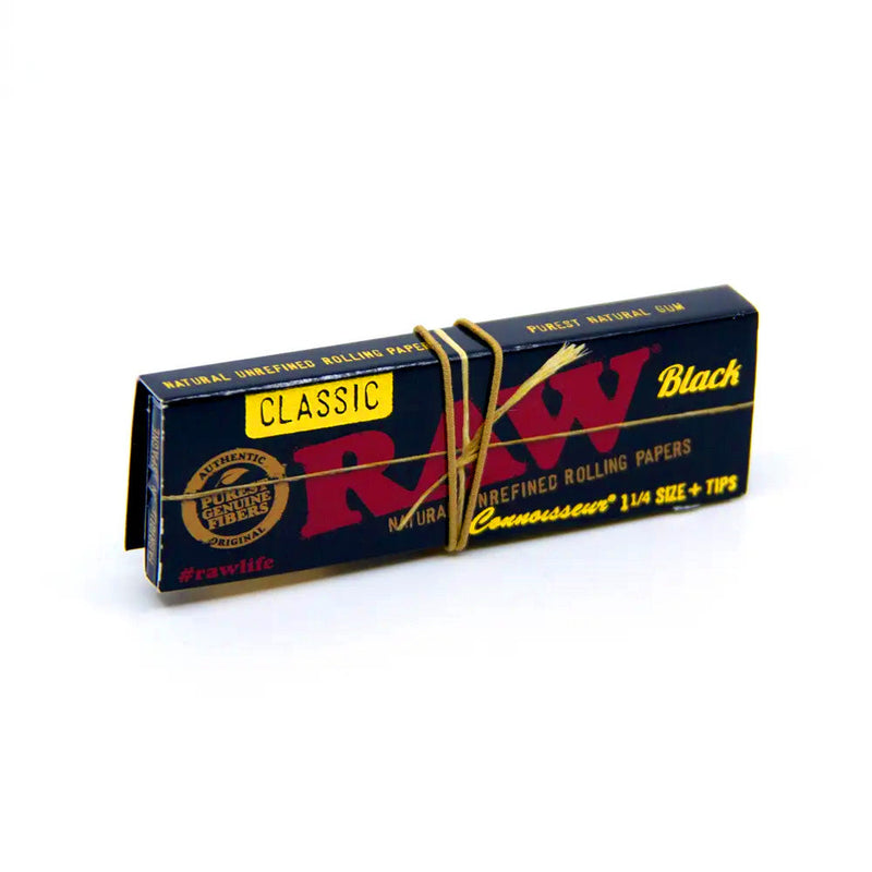 PAPELLILLOS + TIPS CONNOISSEUR BLACK 1 1/4 - RAW-1