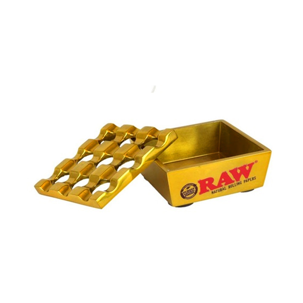 Cenicero RAW Metálico dorado anti viento Regal ashtra-1