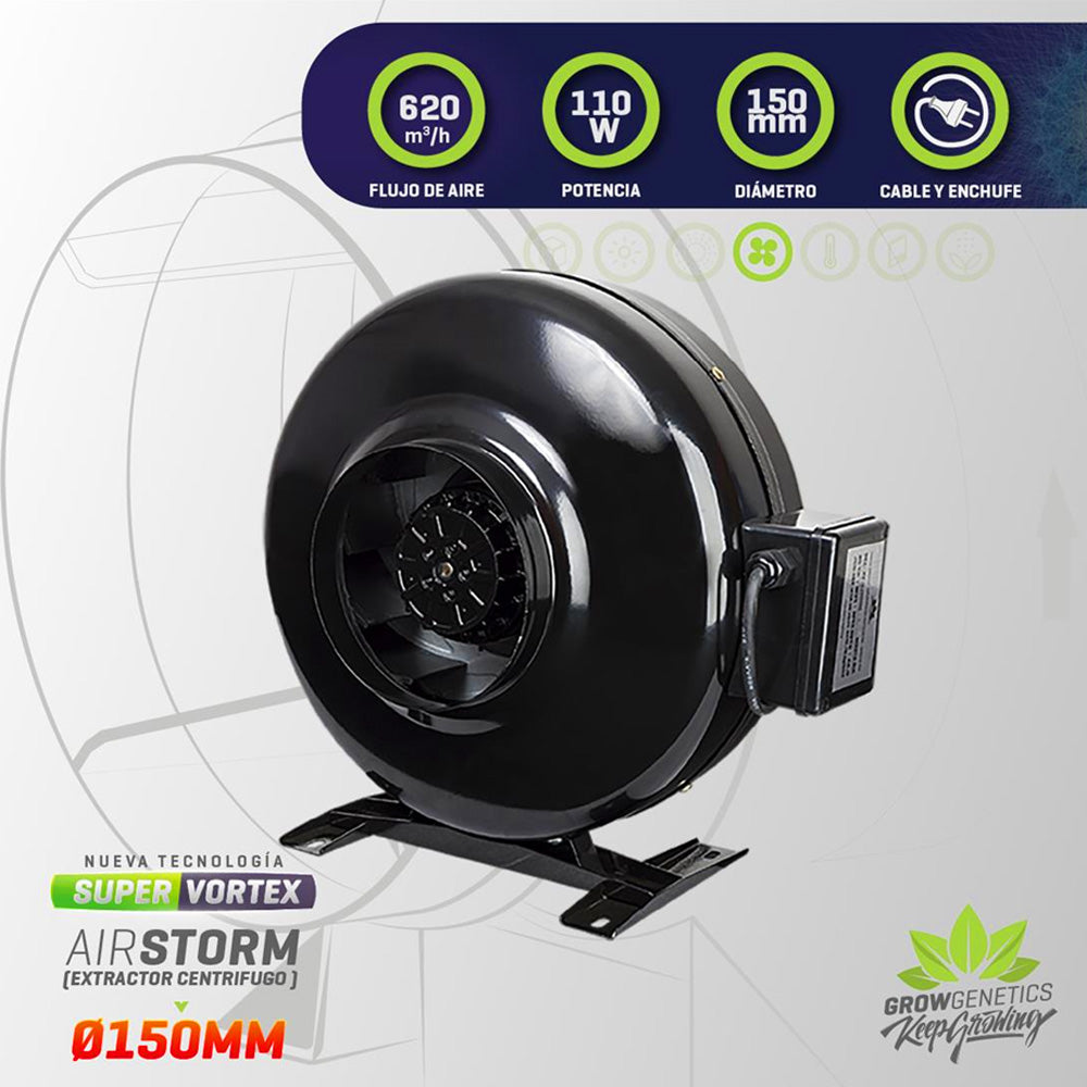 EXTRACTOR CENTRIFUGO 150MM SUPER VORTEX GROW GENETIC-1
