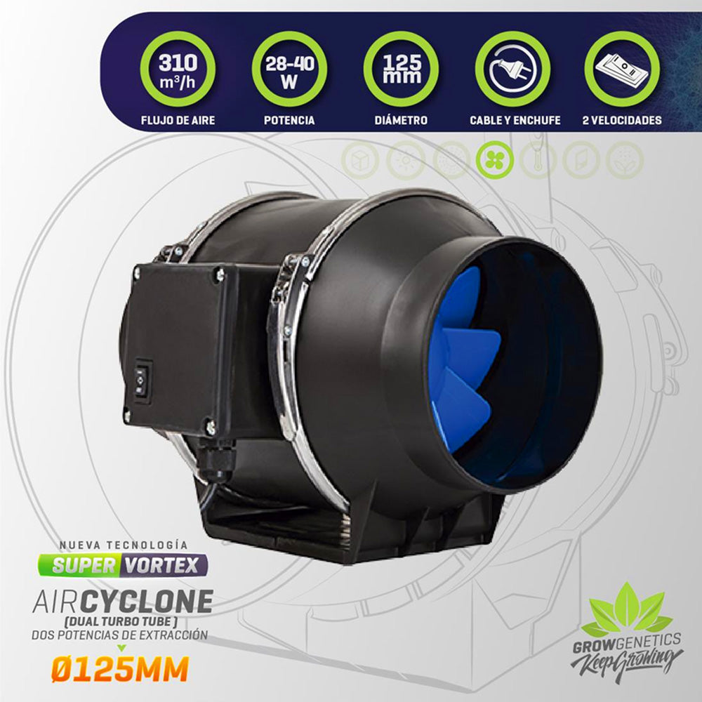 EXTRACTOR TT DUAL 125MM GROW GENETICS-1