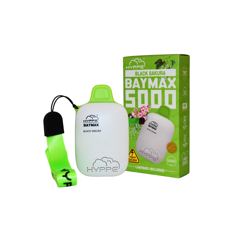 HYPPE BAYMAX 5000 PUFFS BLACK SAKURA