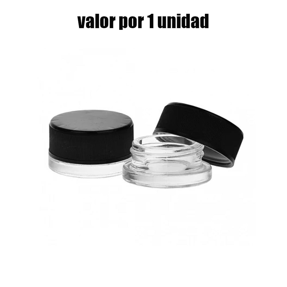 CONTENEDOR DE WAX PYREX CIRCULAR NEGRO 5ML GENERICO-1