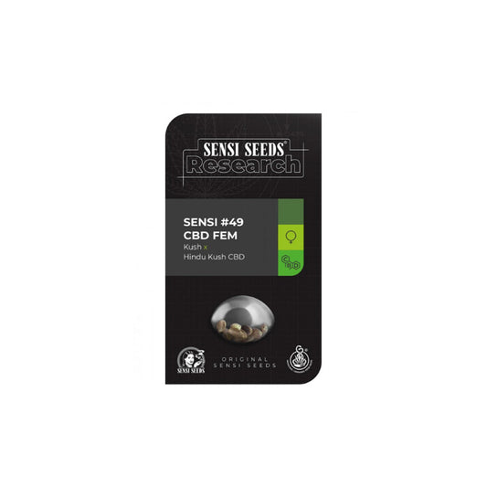 SENSI # 49 CBD FEM X 3 (KUSH X HINDU KUSH CBD) SENSI SEEDS