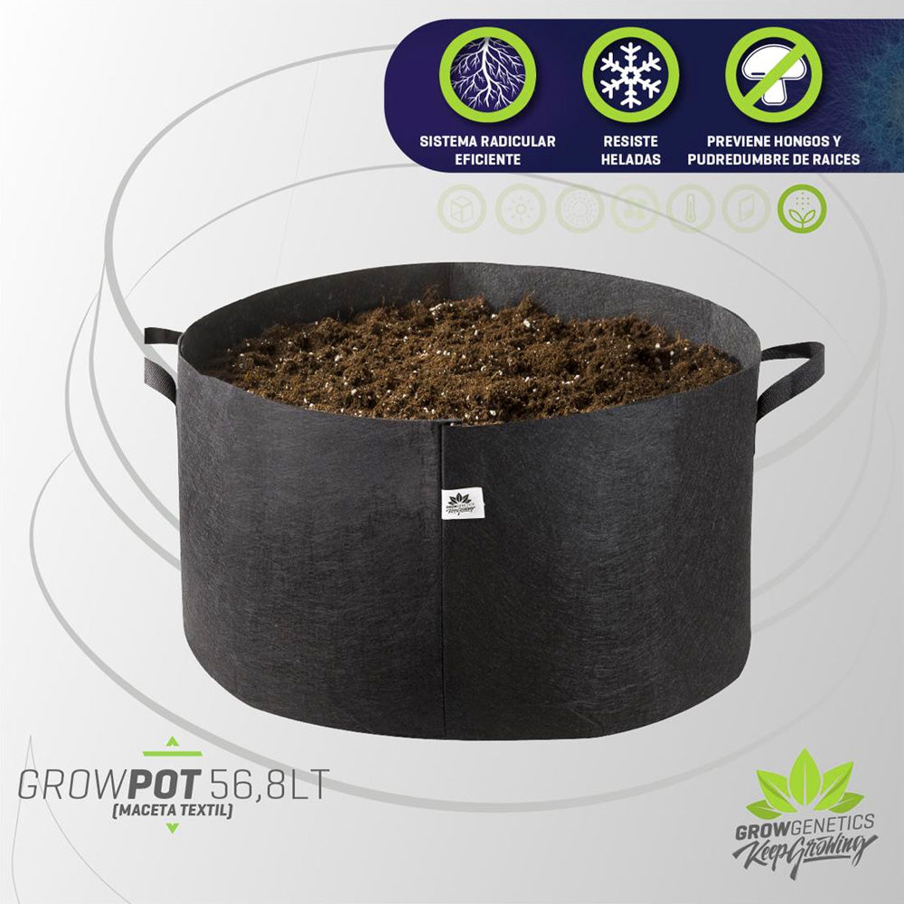 maceta textil 56.8lt - grow genetics-1