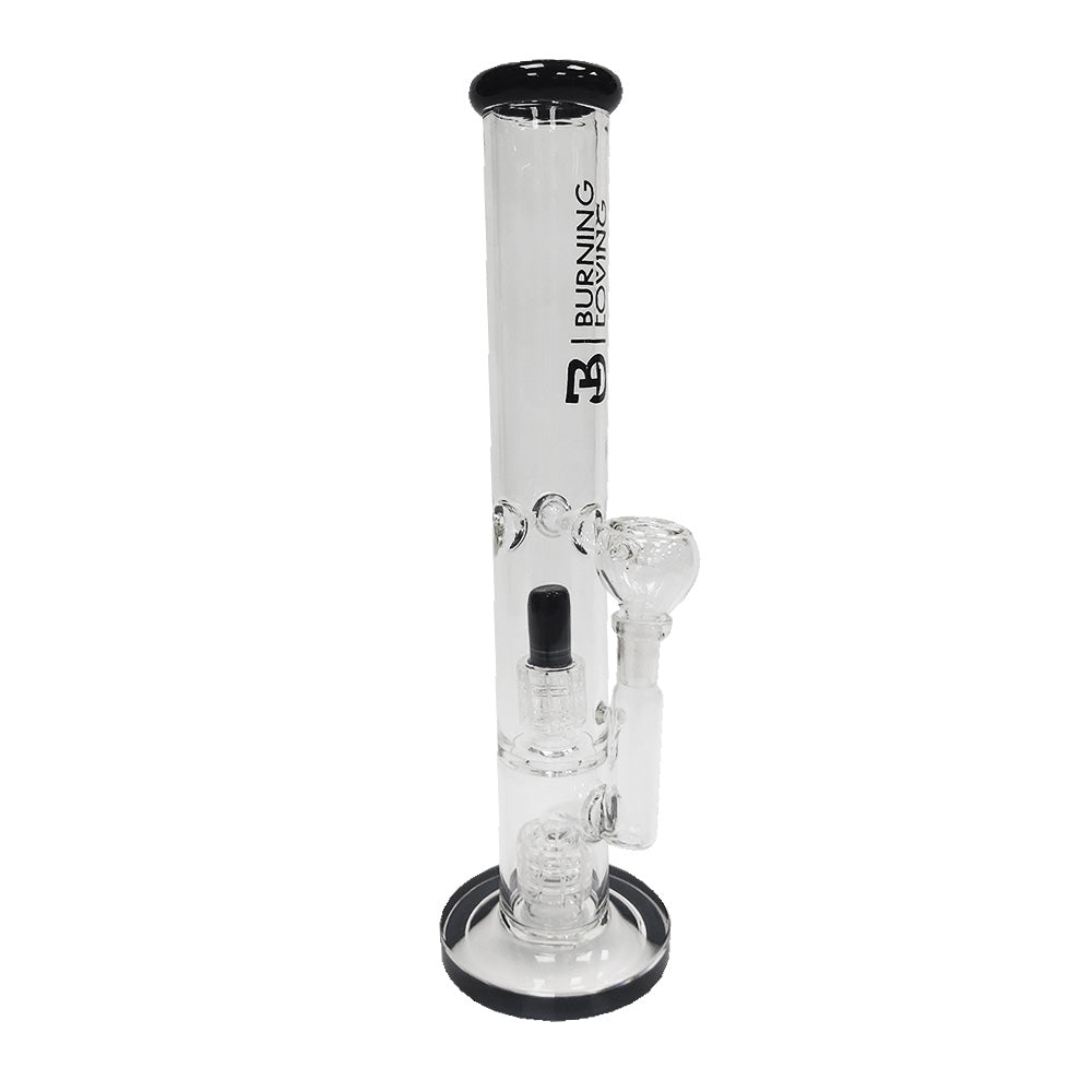 BONG GLASS 12 DUAL SHOWER BLACK BURNING LOVING-1